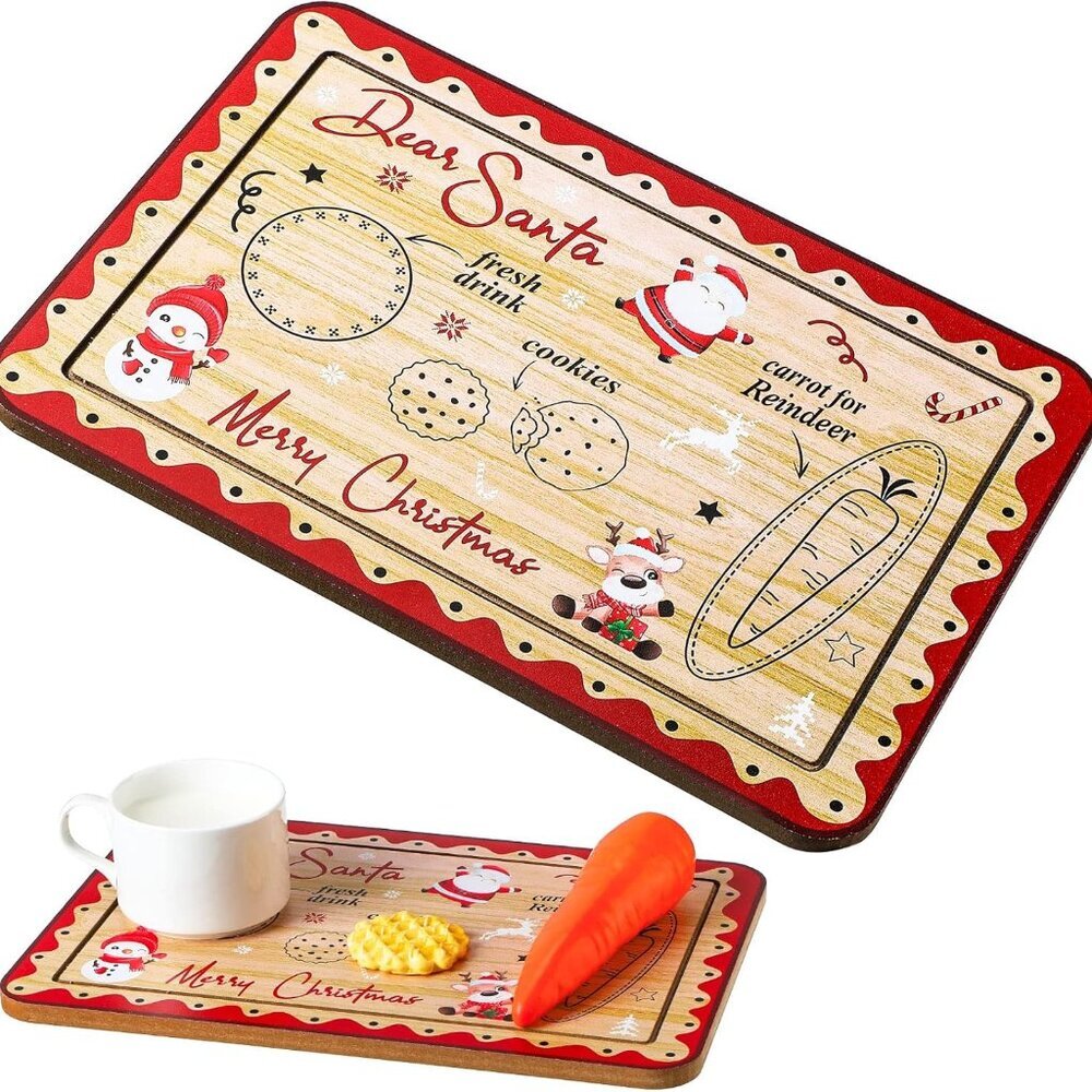 Santa Cookie Plate Dear Santa Christmas Cookies Plate Christmas Treat Santa Tray